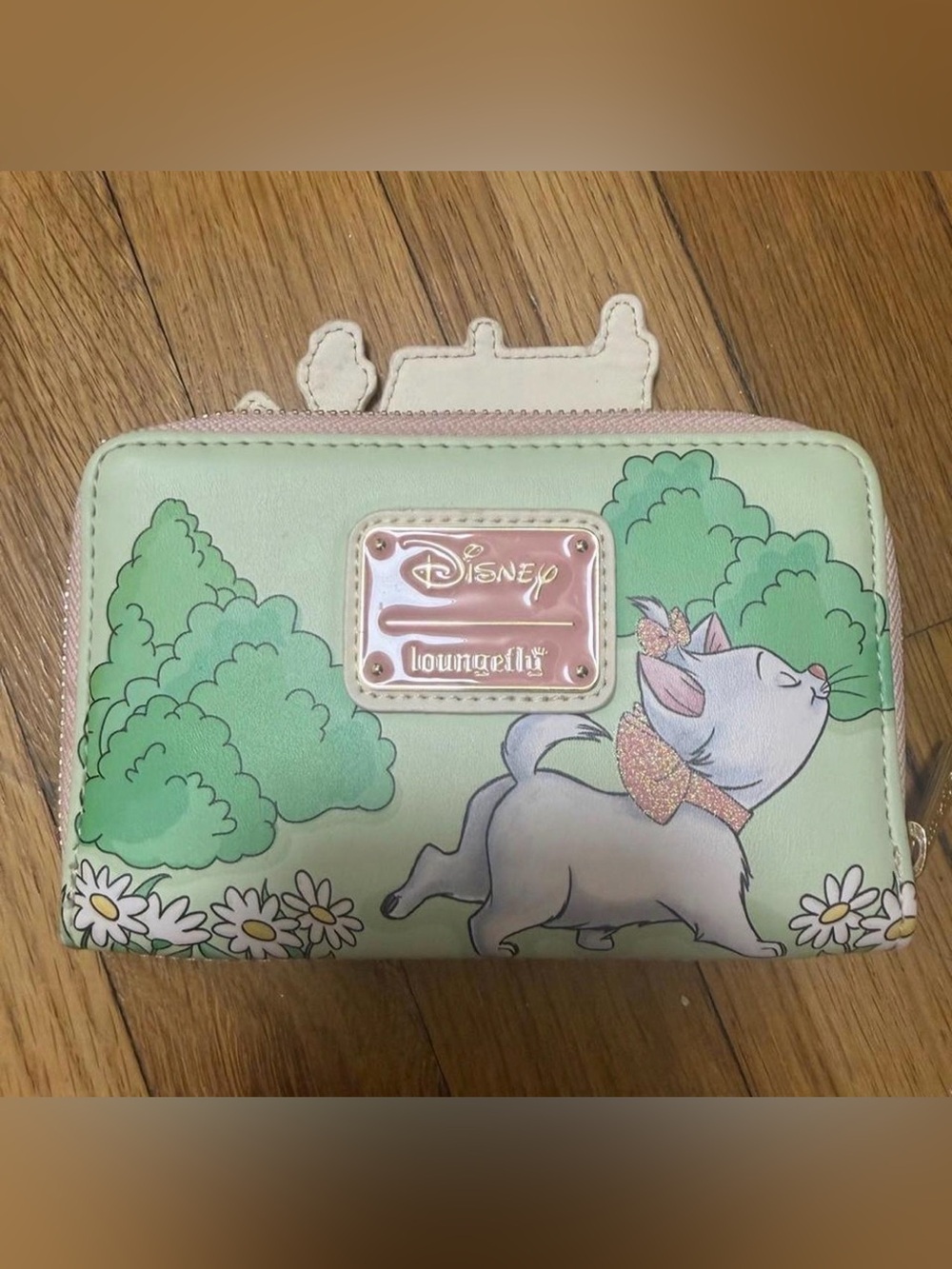 Loungefly Disney Marie Pastel Green and Pink Kids Wallet
